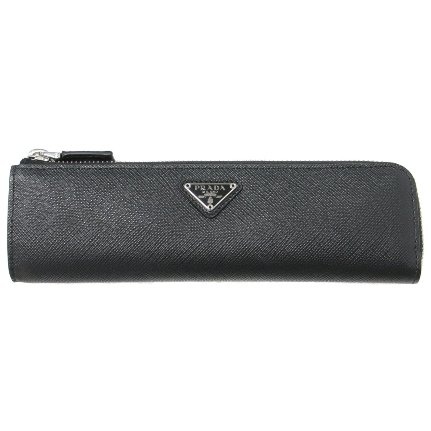 美品 PRADA プラダ ペンケース サフィアーノ トライアングルロゴ 