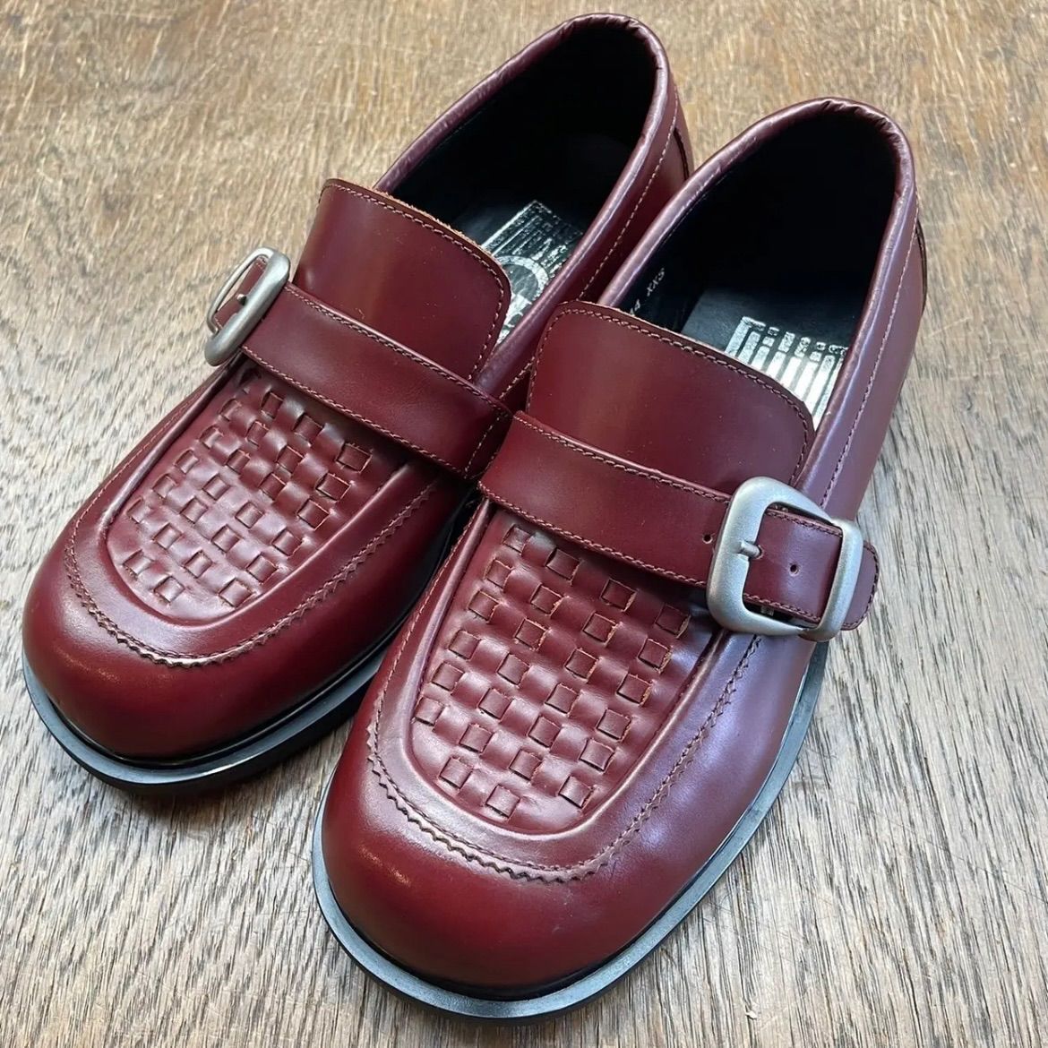 Belted Box Top shoes BURGUNDY ローファー モッズ レトロ