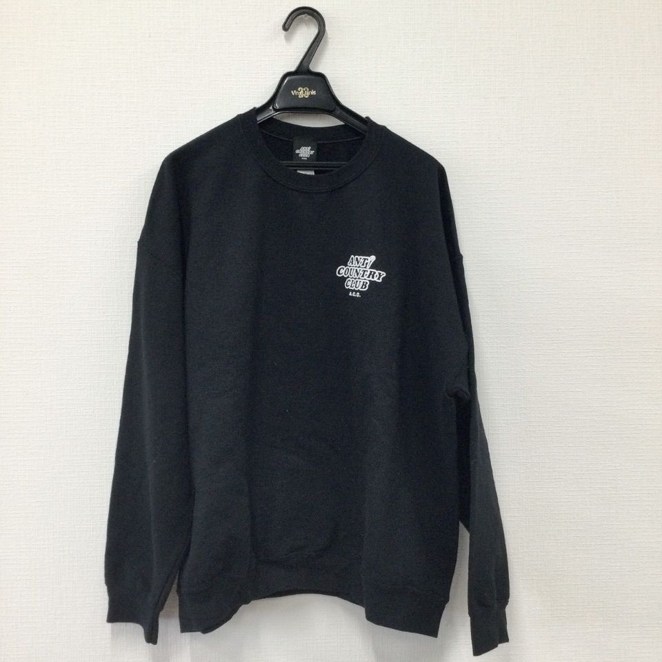 ANTI COUNTRY CLUBトレーナー XLサイズ ブラック