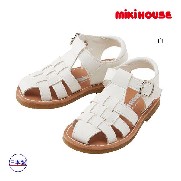 新品　ミキハウス　メッシュ編みキッズサンダル　19cm ○30％OFFセール○ミキハウス mikihouse メッシュ編み キッズ