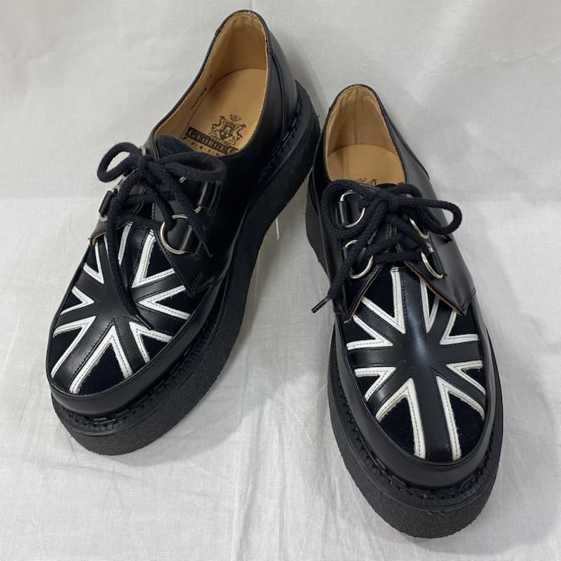 GEORGE COX ジョージコックス 革靴 1447 BLACK LEATHER UNIONJACK ENGLAND製 UK 7|25.5cm～26cm