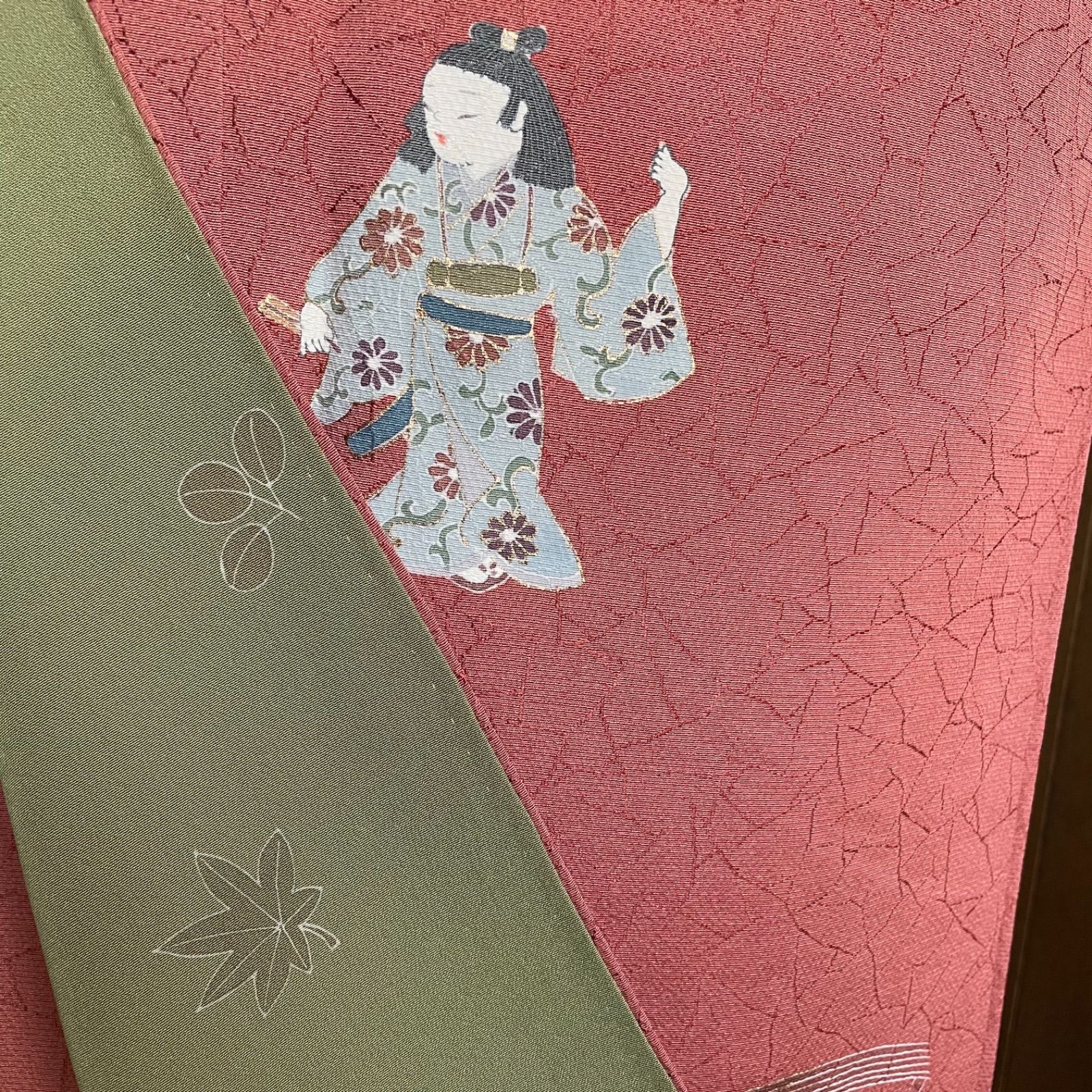 未使用品 袷 訪問着 落款付 お洒落な八掛の美品 - メルカリ