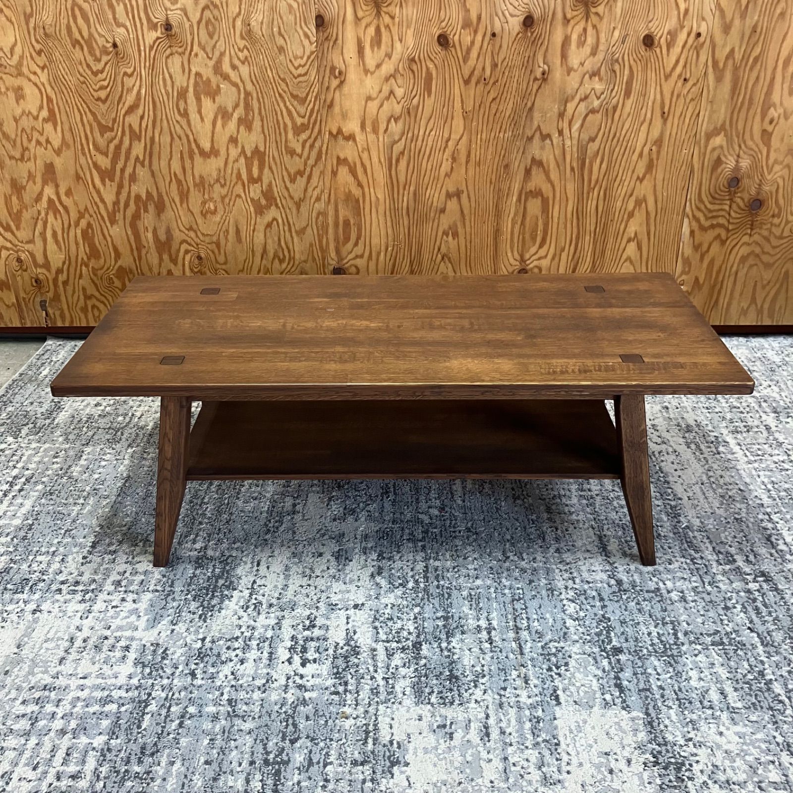 $ 交渉 WHISKY OAK SERIES ウイスキーオークシリーズ リビングテーブル ウイスキー樽再利用家具 無垢材 ヴィンテージ ローテーブル 直接 横浜市保土ヶ谷区