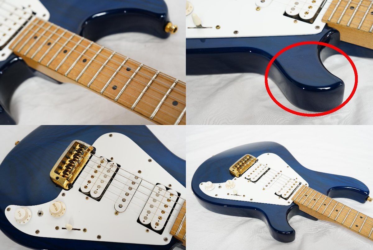 rockoon kawai ストラト シースルーブルー　アッシュ日本製　ネイビー rockoon kawai ストラト シースルーブルー アッシュ日本製 ネイビー