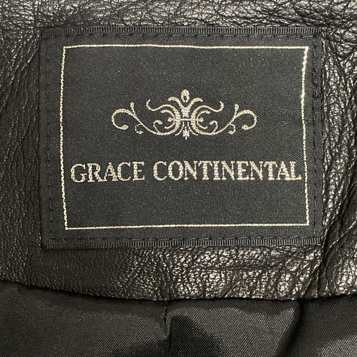 希少なグレースコンチネンタルライダース美品size36 GRACE CONTINENTAL 良品 グレースコンチネンタル ラムレザー