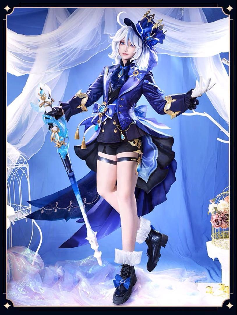 原神 フリーナ・プネウマ 水神 コスプレ衣装 ※ウィッグ 靴 武器