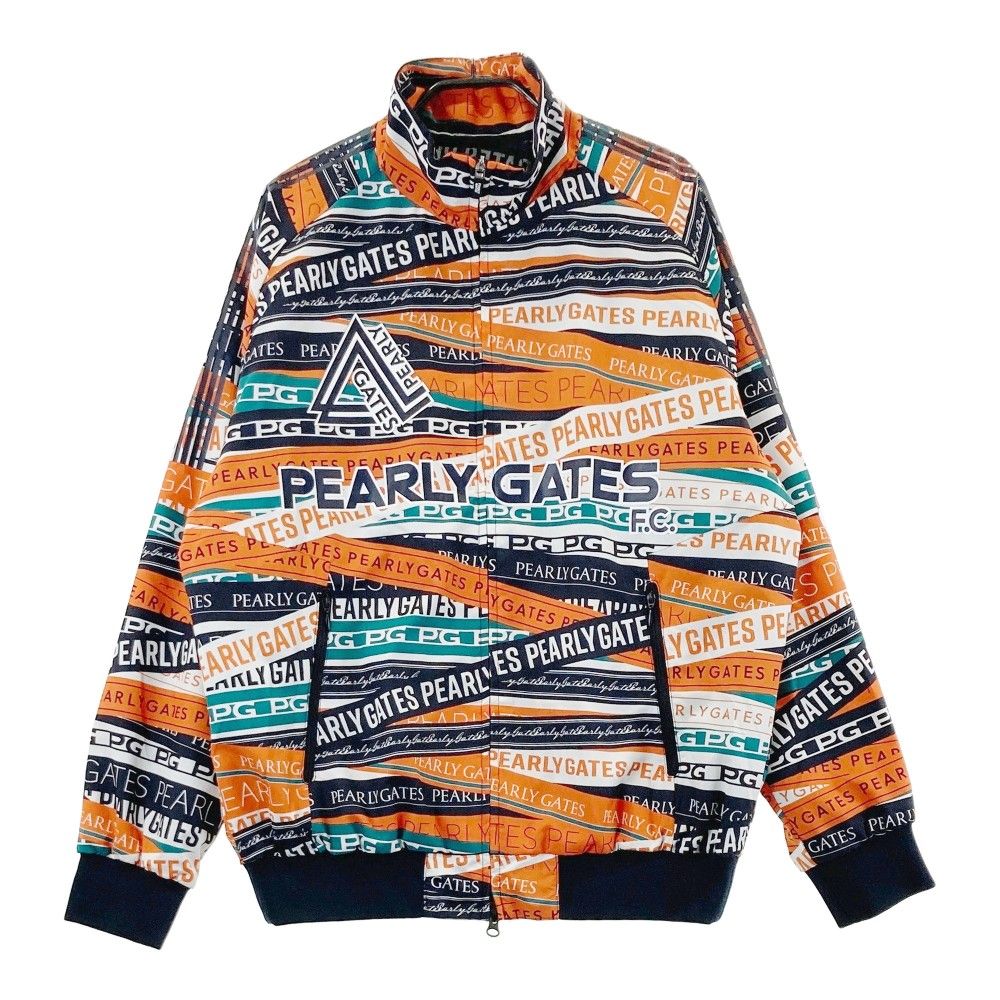 サイズ：4 PEARLY GATES パーリーゲイツ 2024年モデル ジップジャケット 総柄 オレンジ系 [240101412276] ゴルフウェア メンズ ストスト