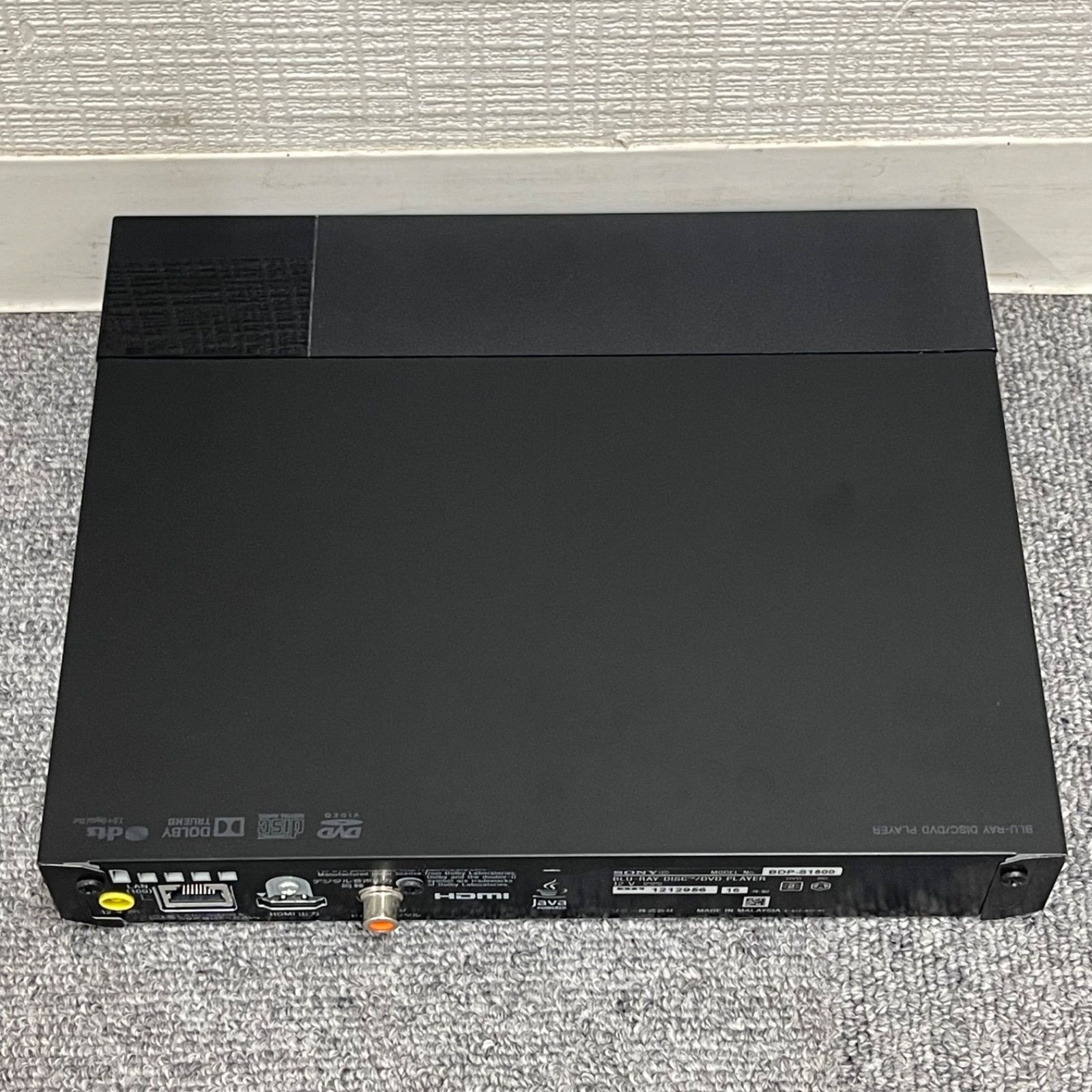 SONY Blu-ray/DVD Disc Player 2016年 ソニー ブルーレイ/DVDプレイヤー BDP-S1500 2016年 SONY / ソニー  ブルーレイディスクプレーヤー／DVDプレーヤー  BDP-S1500  2016年製