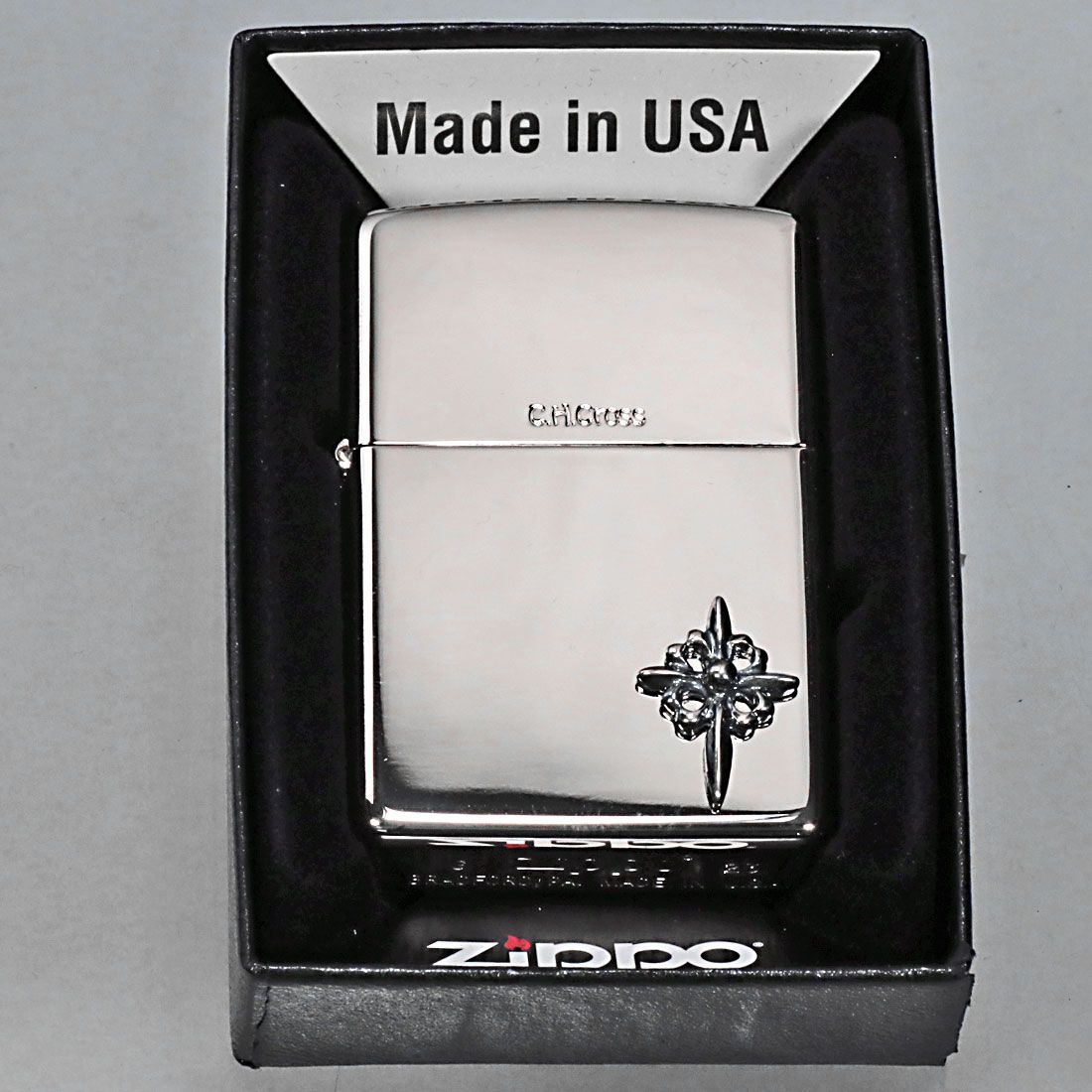 希少未使用シリアルナンバー入り 純銀クロスメタル張りZIPPO ジッポー ライター zippo 限定 クロスメタルジッポJ シリアル