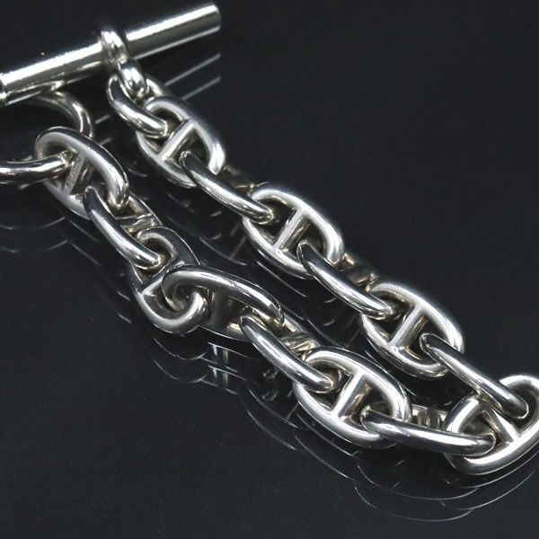 ファッションニュース 広尾店 エルメス HERMES マルジェラ期 シェーヌダンクルブレスMM マルジェラ期 14コマ SV925 約55g 17326 厳しい