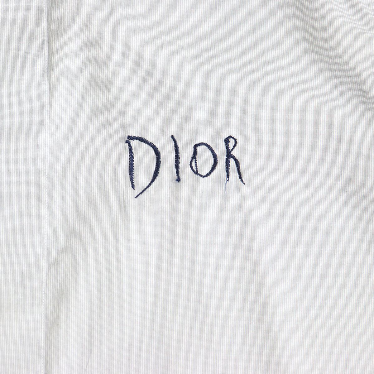 美品◇19AW DIOR ディオール オム×レイモンドペティボン 943C597A4670 ロゴ刺繍 比翼 コットン100% 半袖シャツ 42 グレー  伊製 正規品 - メルカリ