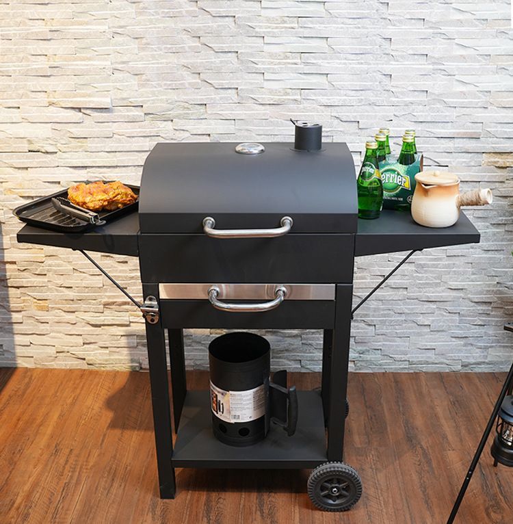 小型アウトドア庭園バーベキュー炉 美式木炭焼炉 風防付き携帯型グリル 注目シリーズ ZZ520 OLIVEOS_COM_TR