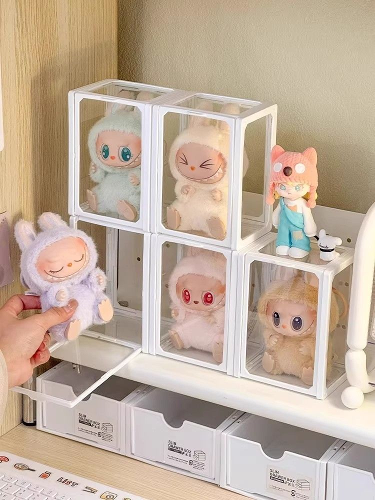 【正規品】ラブブのぬいぐるみ空箱6個セット ぬいぐるみ用ケース 6個セット ガラス製品 labubu ラブブ