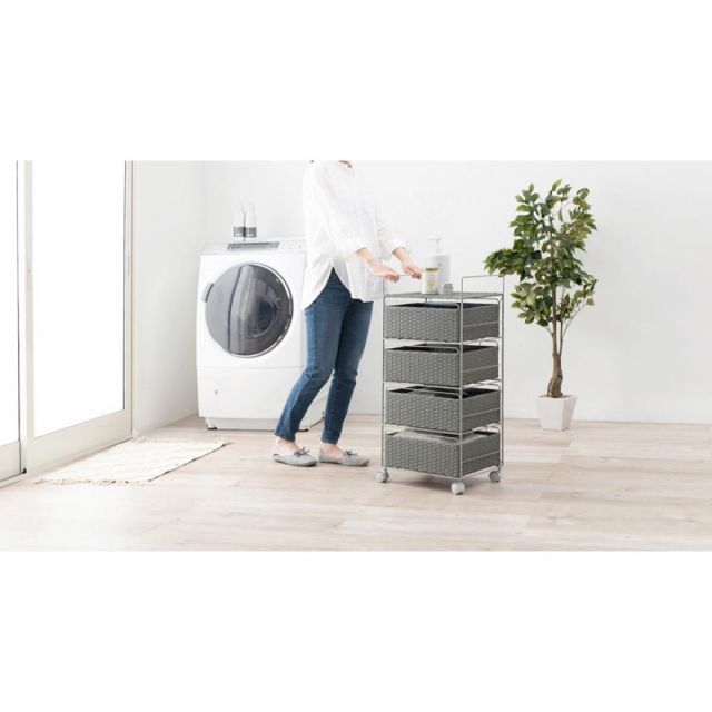 萩原 Hagihara RAN-2435GY ランドリー 新生活 インテリア 家具おしゃれ NEXPOTALLINN_EU