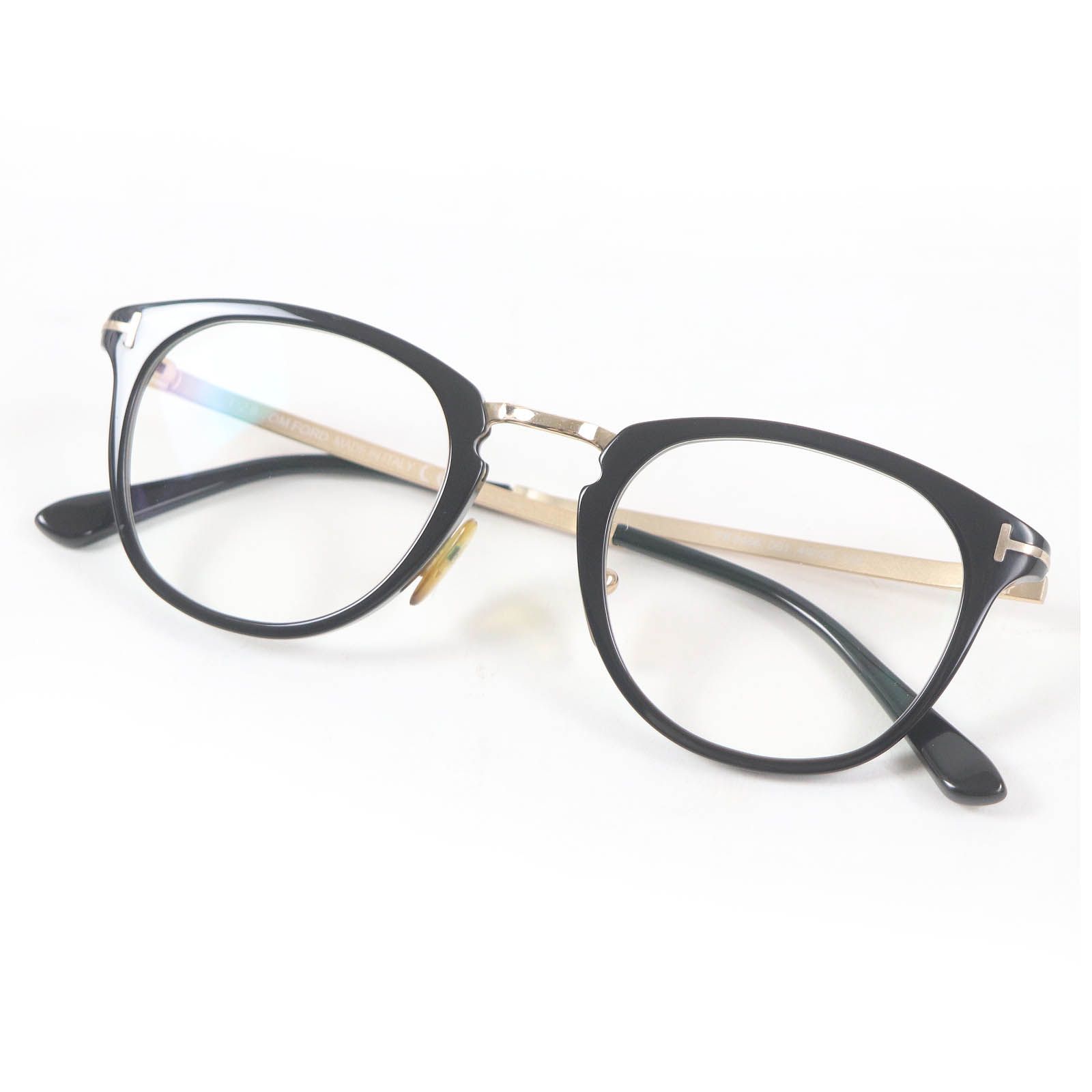 良品□TOM FORD トムフォード TF5466 コンビネーションフレーム メガネ 