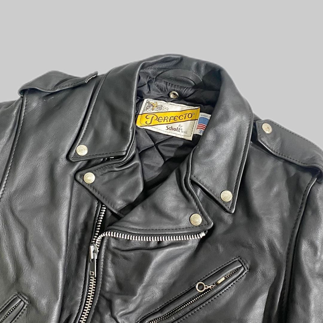 SCHOTT 618 ヴィンテージ レザー ダブル ライダース 80s 90s MADE IN