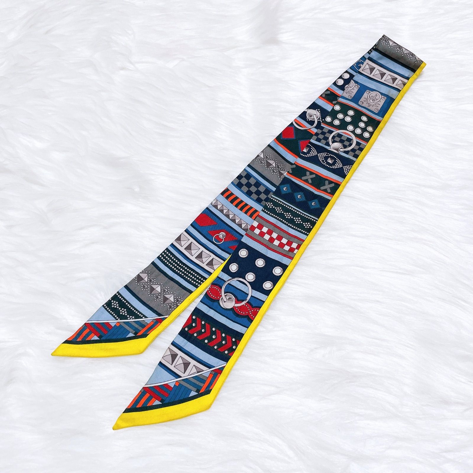 エルメス ツイリー Colliers de chines イエロー スカーフ FORTGASGNV_COM_BR