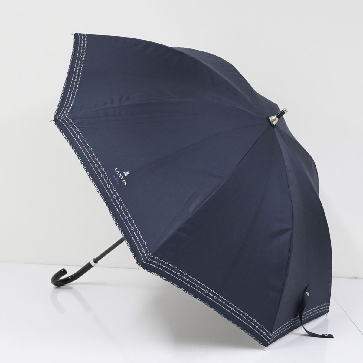 晴雨兼用日傘 LANVIN en Bleu ランバンオンブルー USED美品 ネイビー ブランド  UV 47cm A0770