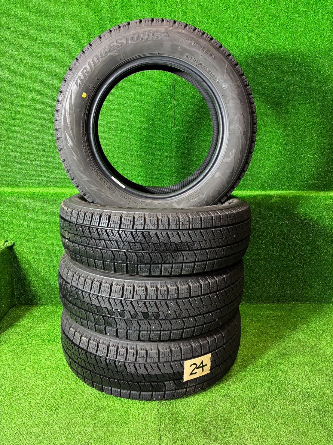 155/65R13 BRIDGESTONE BLIZZAK VRX2 中古スタッドレス4本セット 溝高 