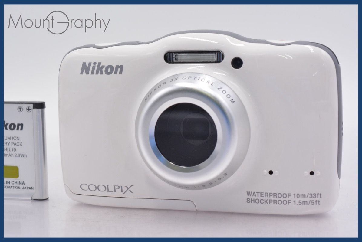 ☆極上美品☆ ニコン Nikon COOLPIX S32 3x バッテリー付属 ☆完動☆同