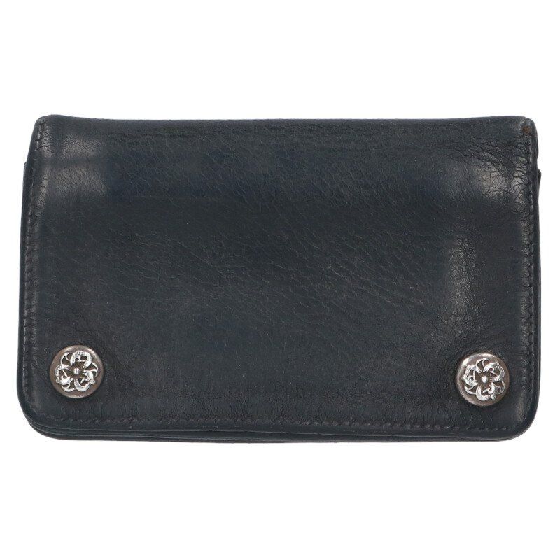 クロムハーツ 1 ZIP 1ジップ ケルティックボタンレザーウォレット財布 メンズ