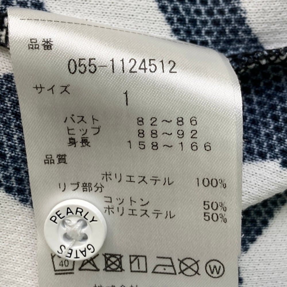 サイズ：1 PEARLY GATES パーリーゲイツ  半袖ワンピース 総柄 ホワイト系 [240101433640] ゴルフウェア レディース ストスト サイズ：1 PEARLY GATES パーリーゲイツ 半袖ワンピース 総柄