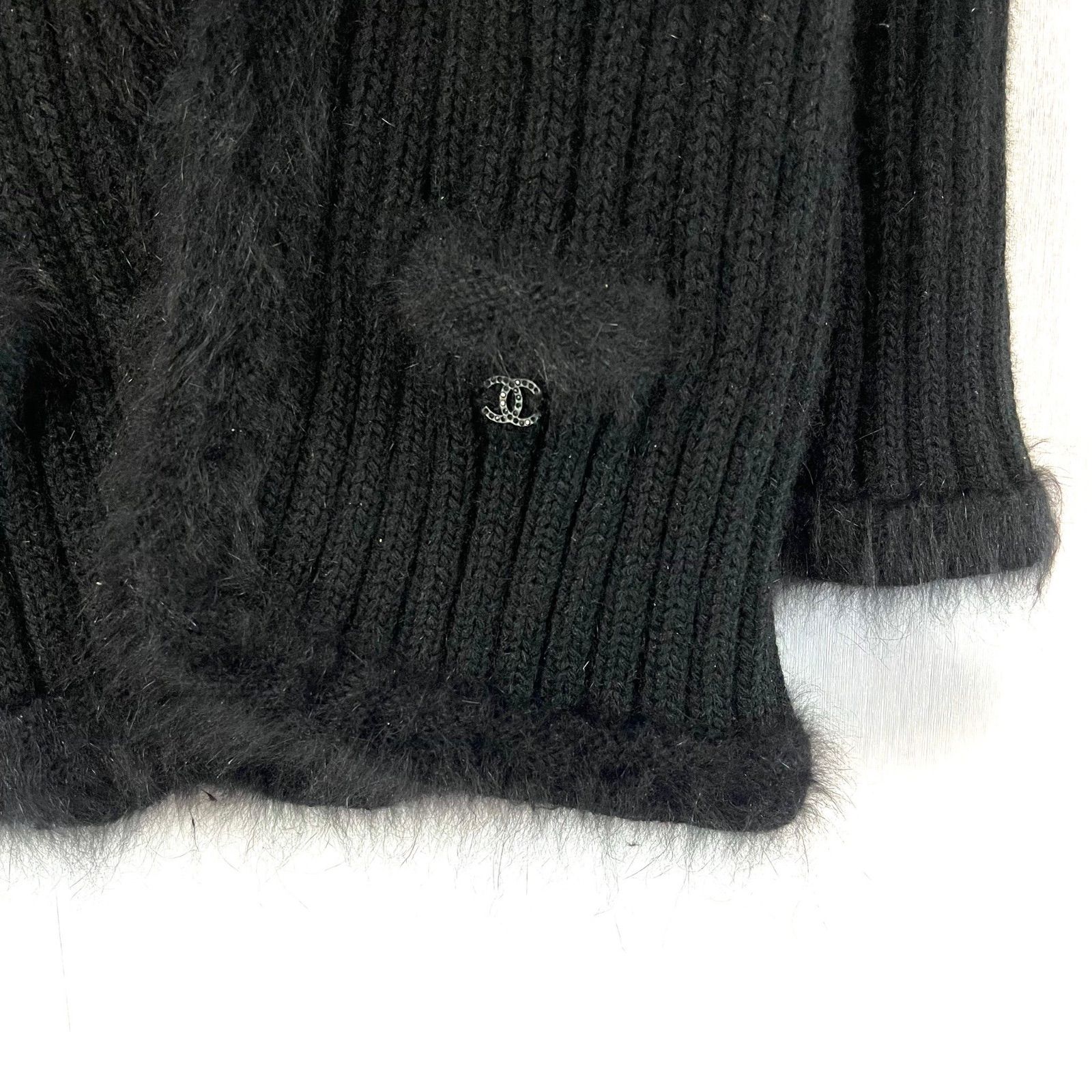 CHANEL シャネル カーディガン ジャケット ココマーク アンゴラ ファー 