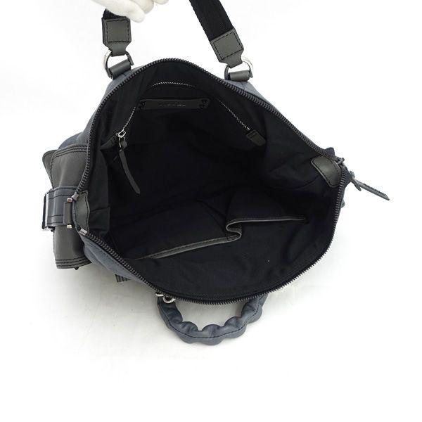 DIESEL / ディーゼル 2WAY ミニボストン ハンドバッグ レザー グレー