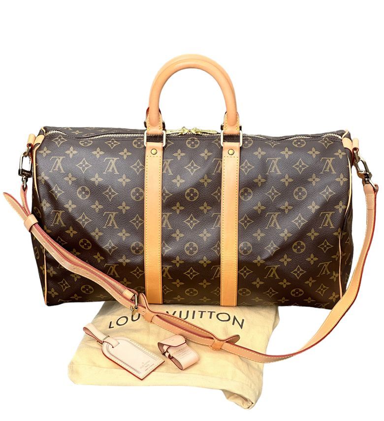 ⭐︎良品⭐︎LOUIS VUITTON キーポル45モノグラム ヌメ革良好 南京錠 ⭐︎良品⭐︎LOUIS VUITTON キーポル45モノグラム ヌメ革良好 南京錠