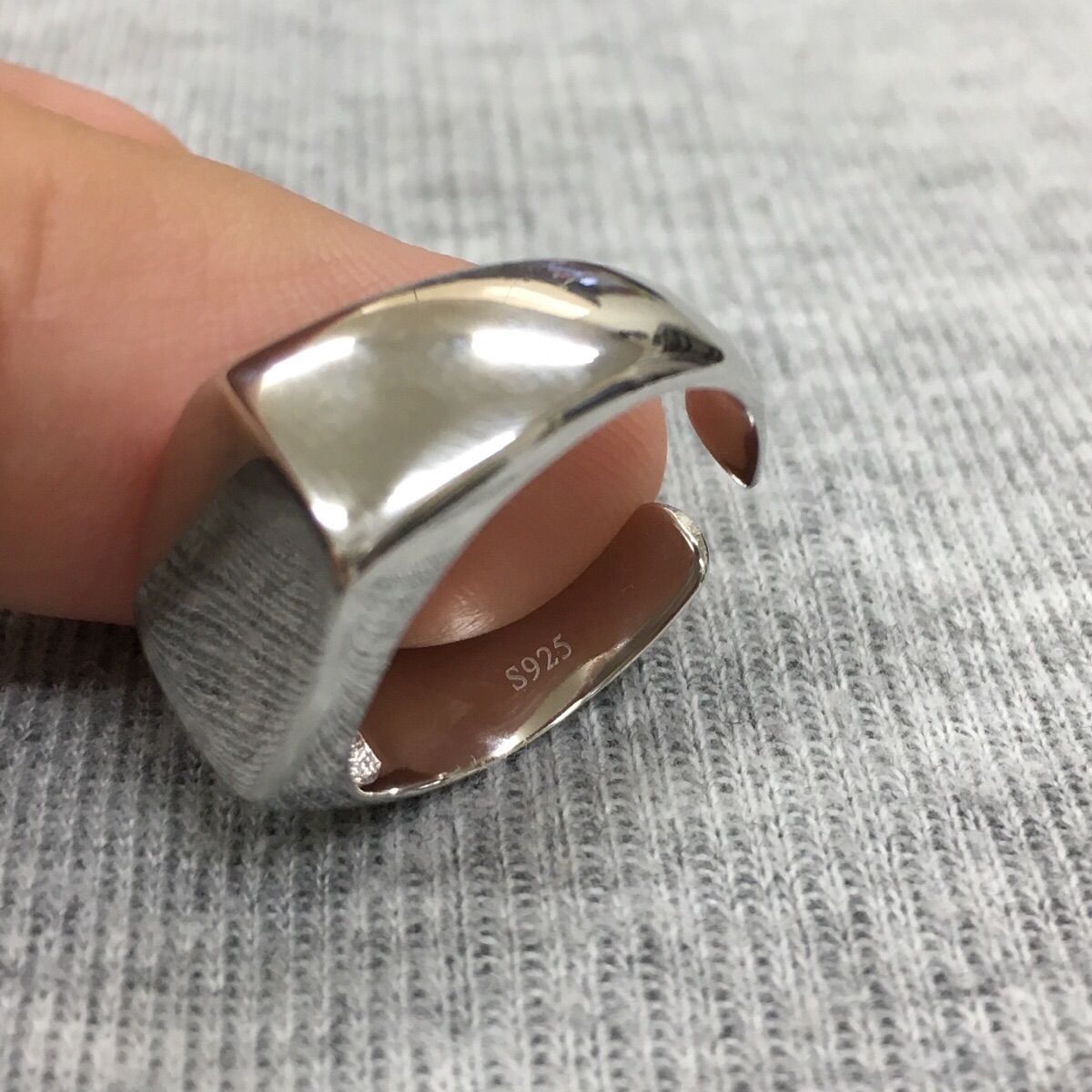 Silver925 オープンスクエアリング Square Open Ring - メルカリ