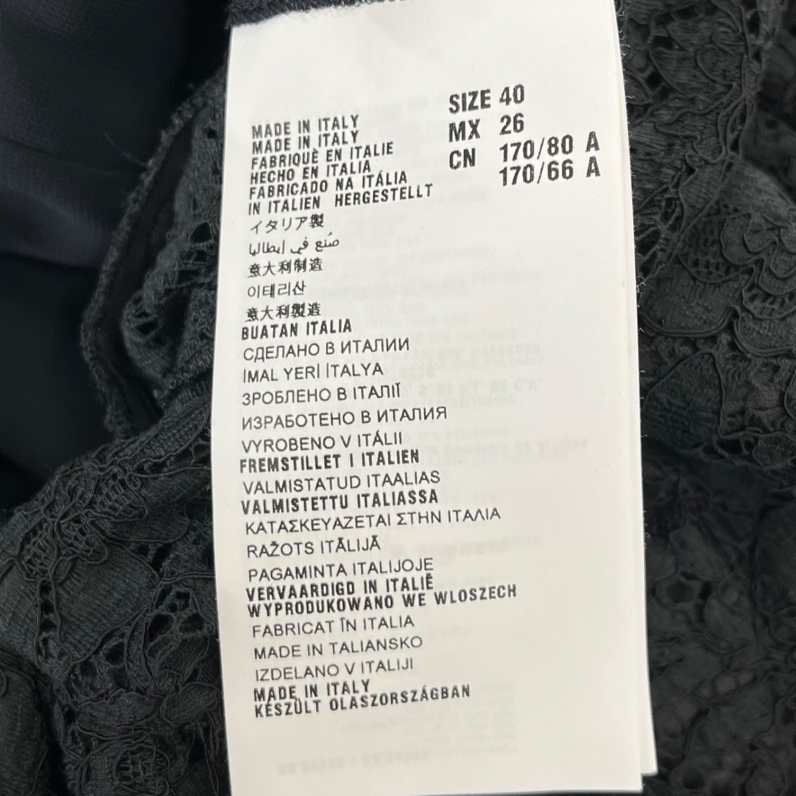 美品 ミュウミュウ miumiu 花柄総レース ブラック ワンピース 40、M 