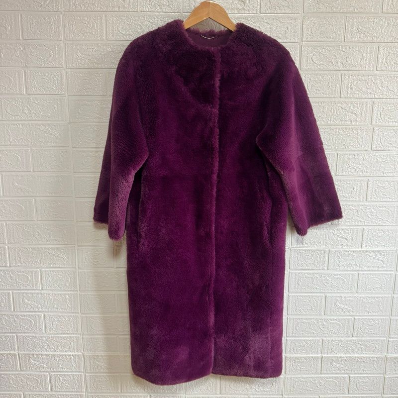 FRAY I.D フレイアイ ディー FWFC184013 ノー エコファー コート アウター ボルドー レディース