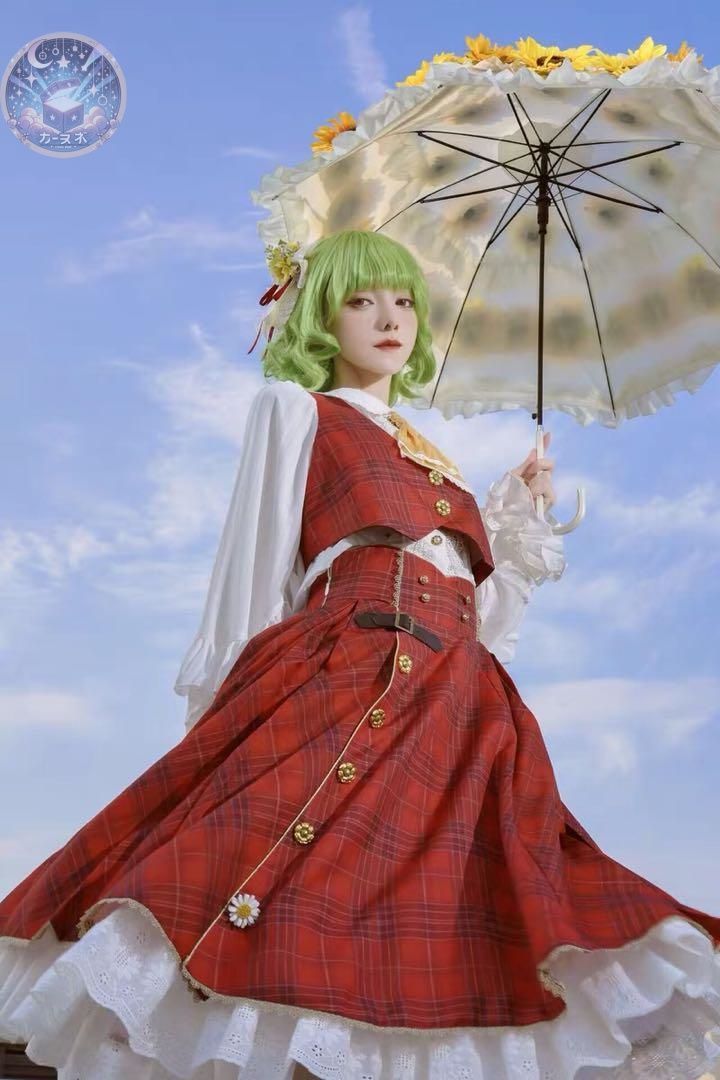 東方Project 東方プロジェクト 風見 幽香 コスプレ衣装 ウィッグ追加可 コスチューム ハロウィン仮装 イベント衣装 コスプレセット 高品質コスプレ 再現度高め