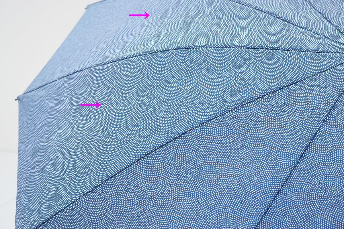 日傘 東京職人12本骨 高級 晴雨兼用日傘 USED美品 鮫小紋 日本製 カーボン骨 軽量 55cm C S9937