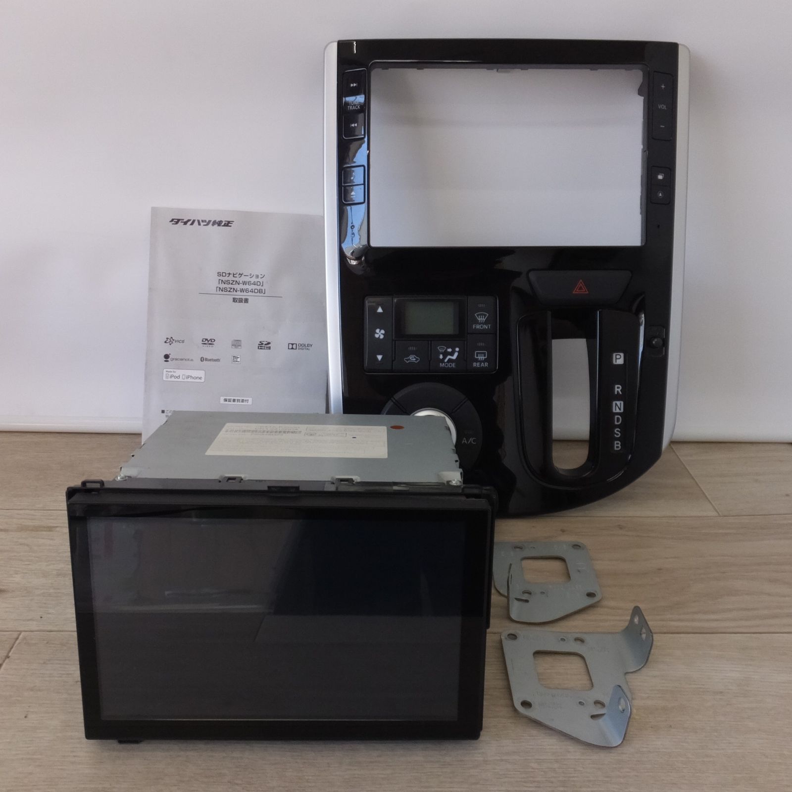 現状品 パナソニック製 ダイハツ 純正 SDナビゲーション 08545-K2000 タント オーディオパネル FC0100655 セット 7