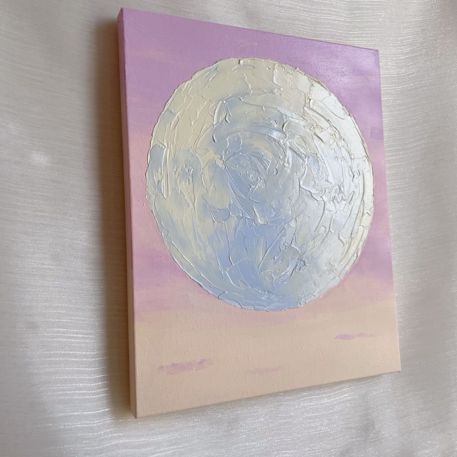 絵画 アクリル画 原画 月影 げつえい テクスチャーアート 月