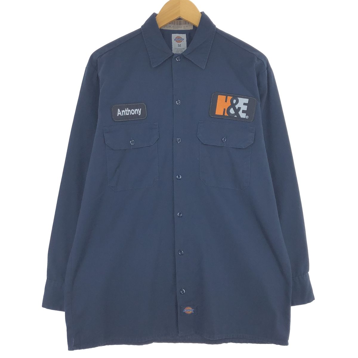 古着 ディッキーズ Dickies 長袖 ワークシャツ メンズM/eaa444790