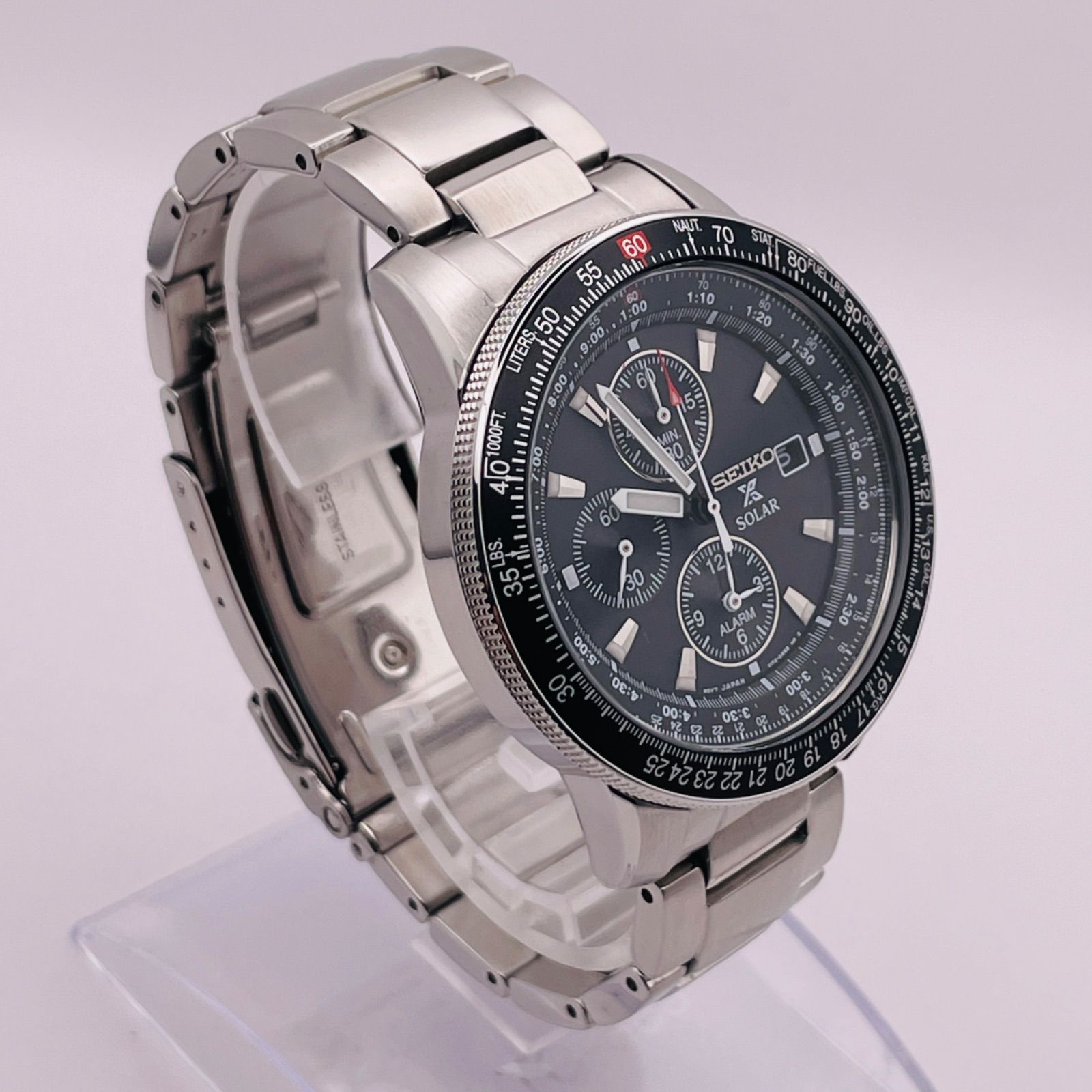 SEIKO 7T92-0CF0 フライトマスター　クロノグラフ 電池交換済み 新品未使用 SEIKO セイコー クロノグラフ 7T92-0CF0 電池交換済