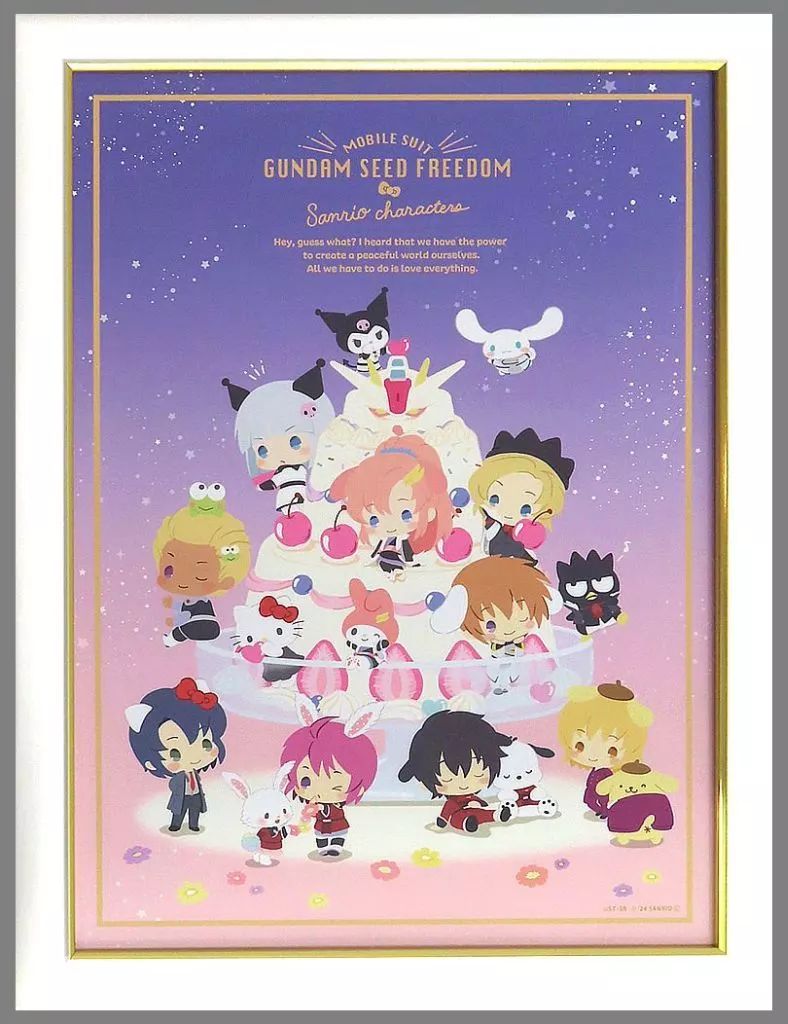 セル画 原画 付属品付 機動戦士ガンダムSEED DOM×サンリオキャラクターズ 複製原画 ミニキャラ