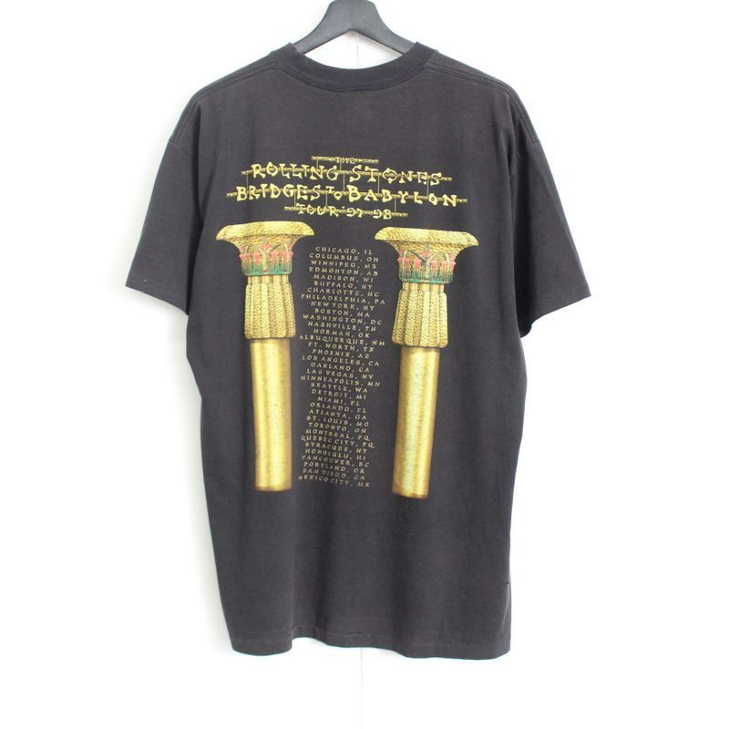 90s USA製 vintage ローリングストーンズ The Rolling Stones 金ベロ ツアー バンドＴシャツ メンズ 表記XLサイズ  - メルカリ