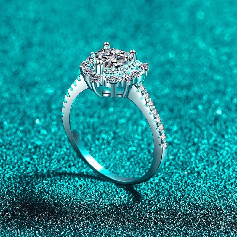 リング 指輪 モアサナイト 1ct シルバー925 人工ダイヤモンド