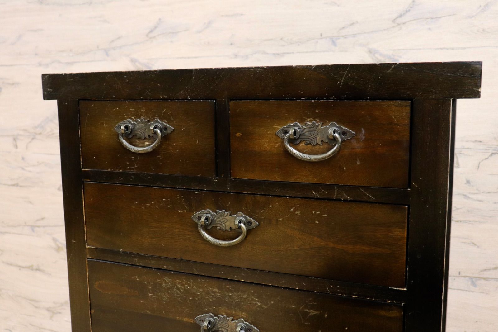 GMIS282 昭和レトロ 和タンス 箪笥 5段チェスト 引き出し 収納家具 和家具 古民家 和モダン 木製家具 MARWIL-DEMENAGEMENTS_CH