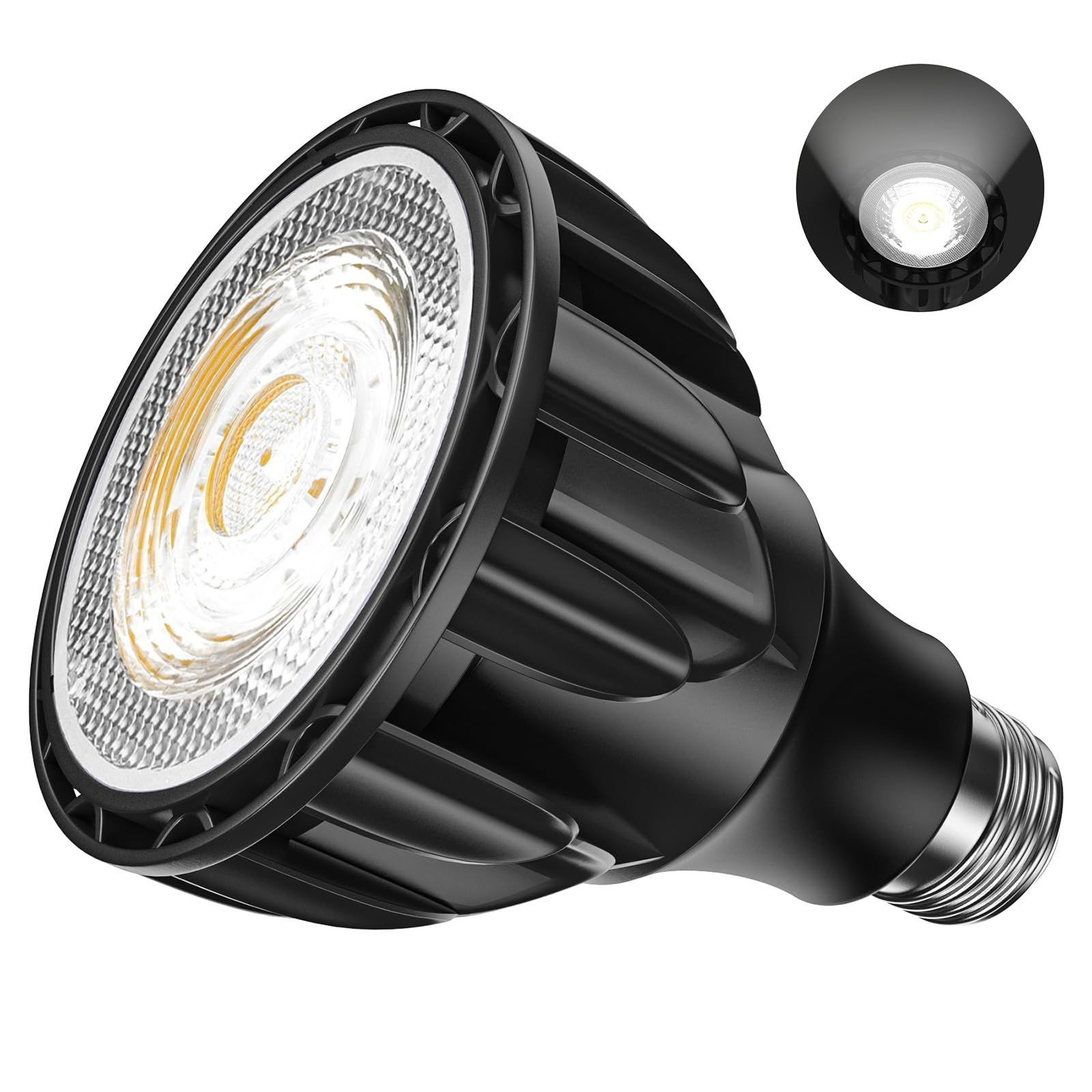 Pispoer LED植物育成ライト E26 ランプ口 24W フルスペクトル ビーム角 