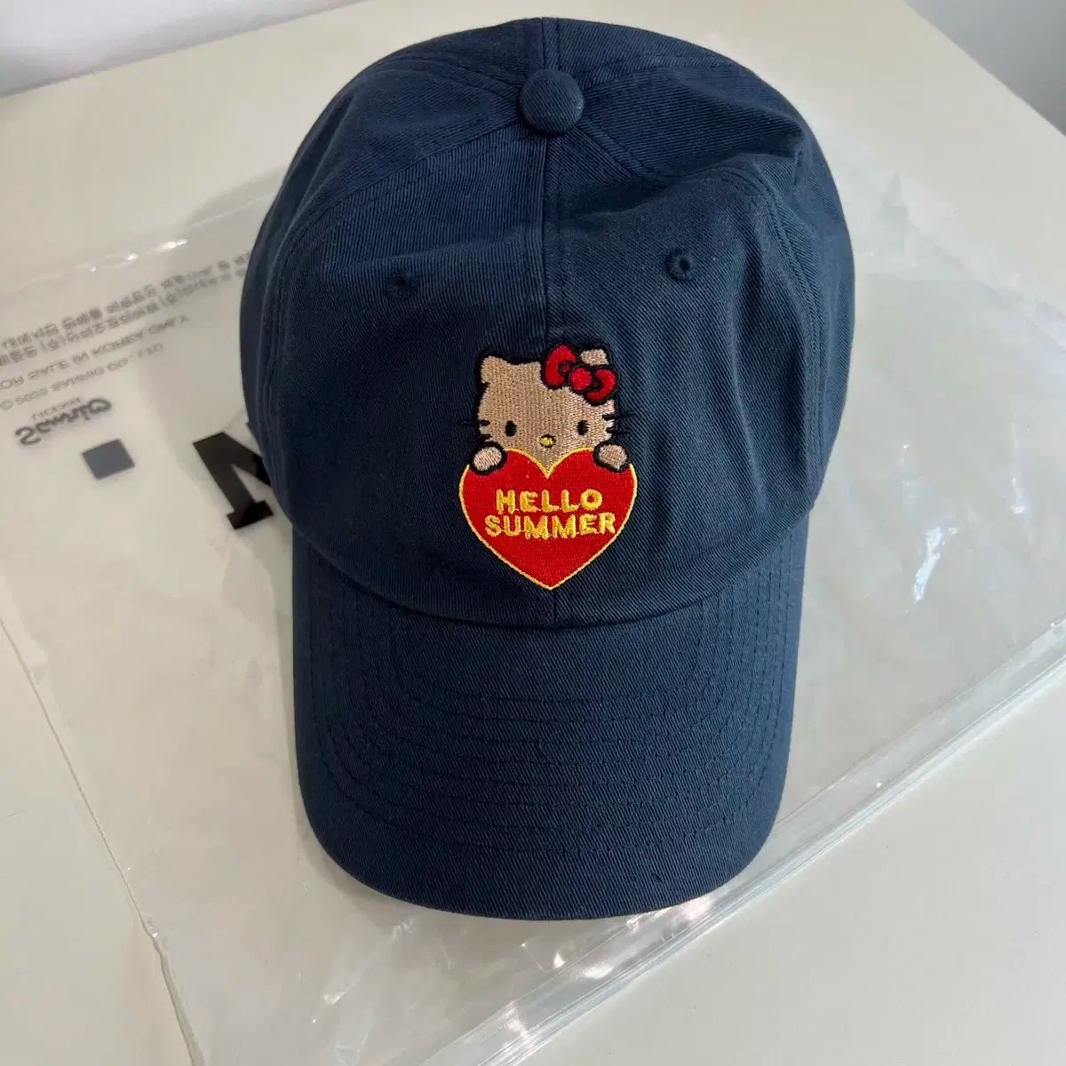 パルベン タンニングキティ HELLO サマー ベースボールキャップ ネイビー