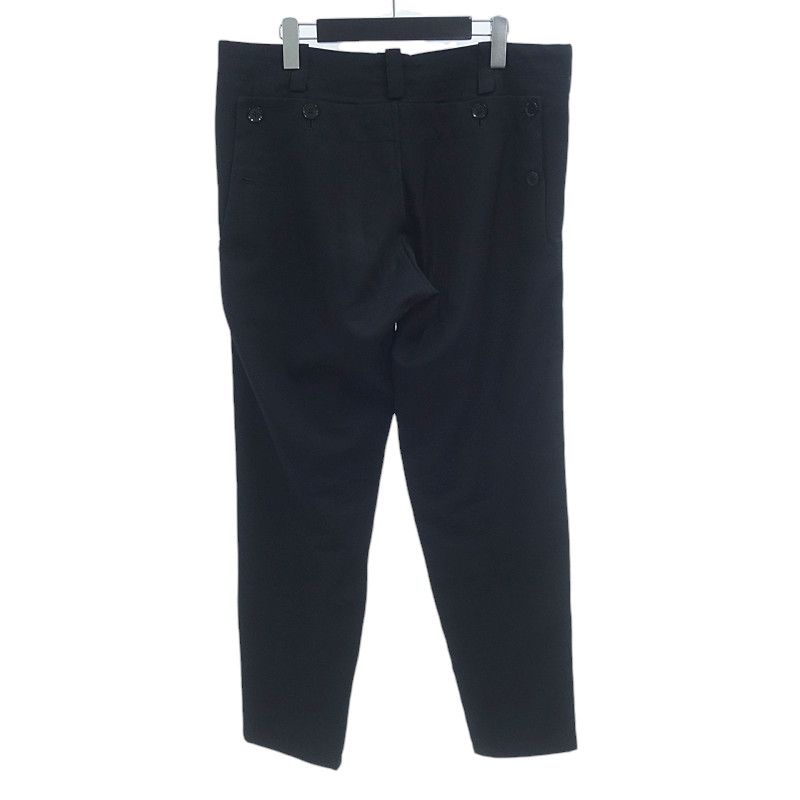 ヨウジヤマモト/YOHJI YAMAMOTO 09SS ウール ボタン スラックス パンツ ブラック サイズ メンズ2 - メルカリ