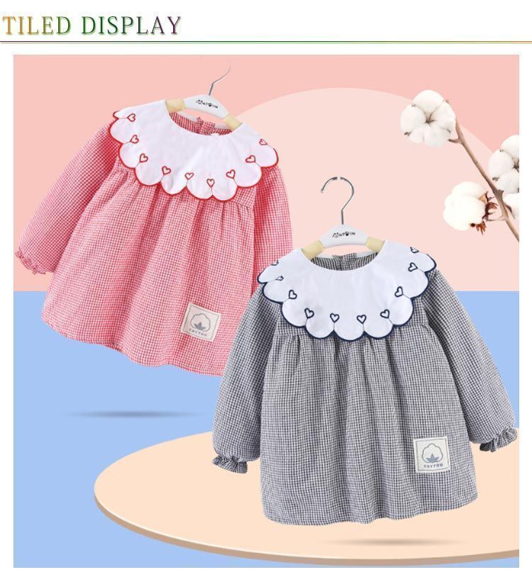 袖付きエプロン スモックブラウス