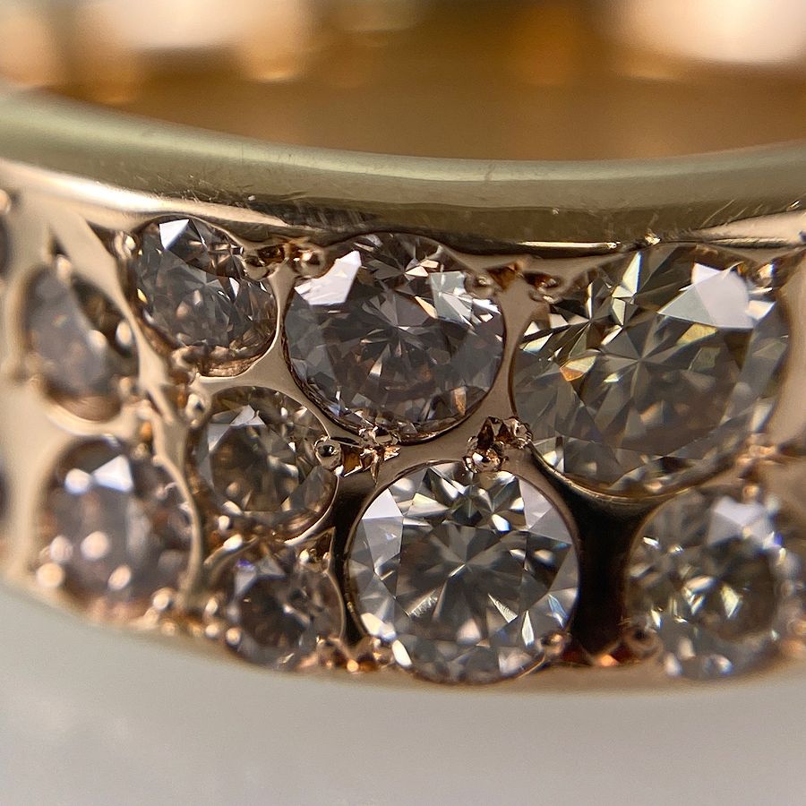 カシケイ KASHIKEY メランジェ 9号(49) K18PG ブラウンダイヤモンド 9