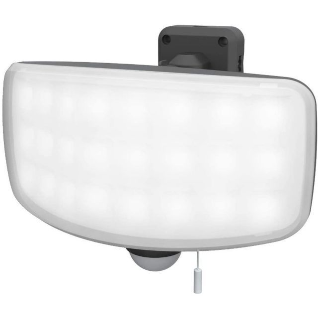 ムサシ MUSASHI センサーライト グレー 本体サイズ 幅20.4×奥行15.1×高さ14.5cm 27Wワイドフリーアーム式LEDセンサーライト LED-AC1027