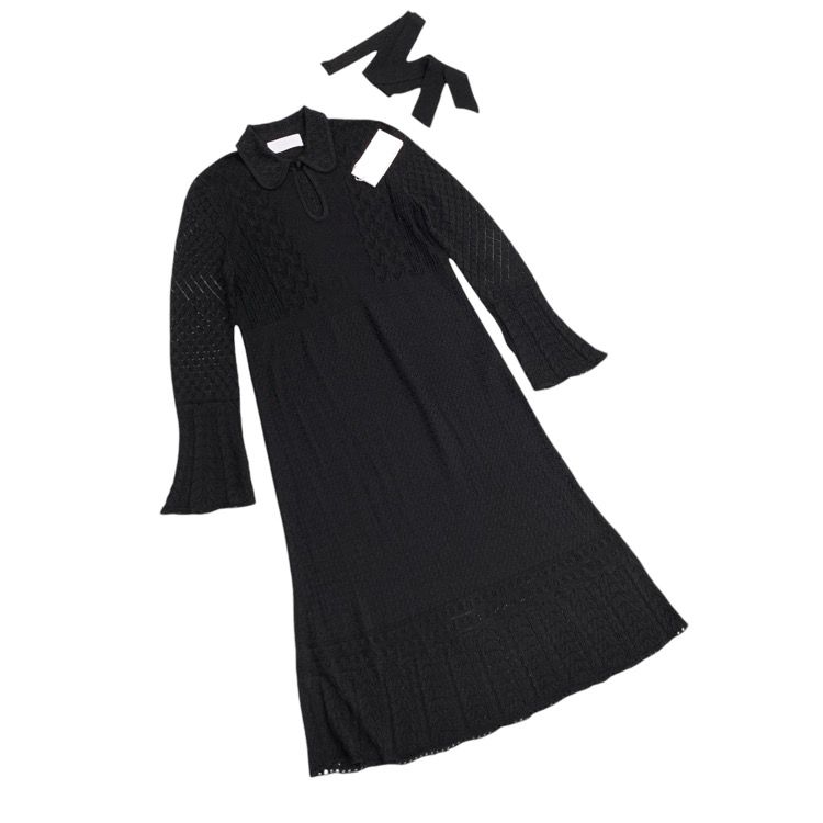 Mame Kurogouchi マメクロゴウチ Knitted Lace Dress ニットレース