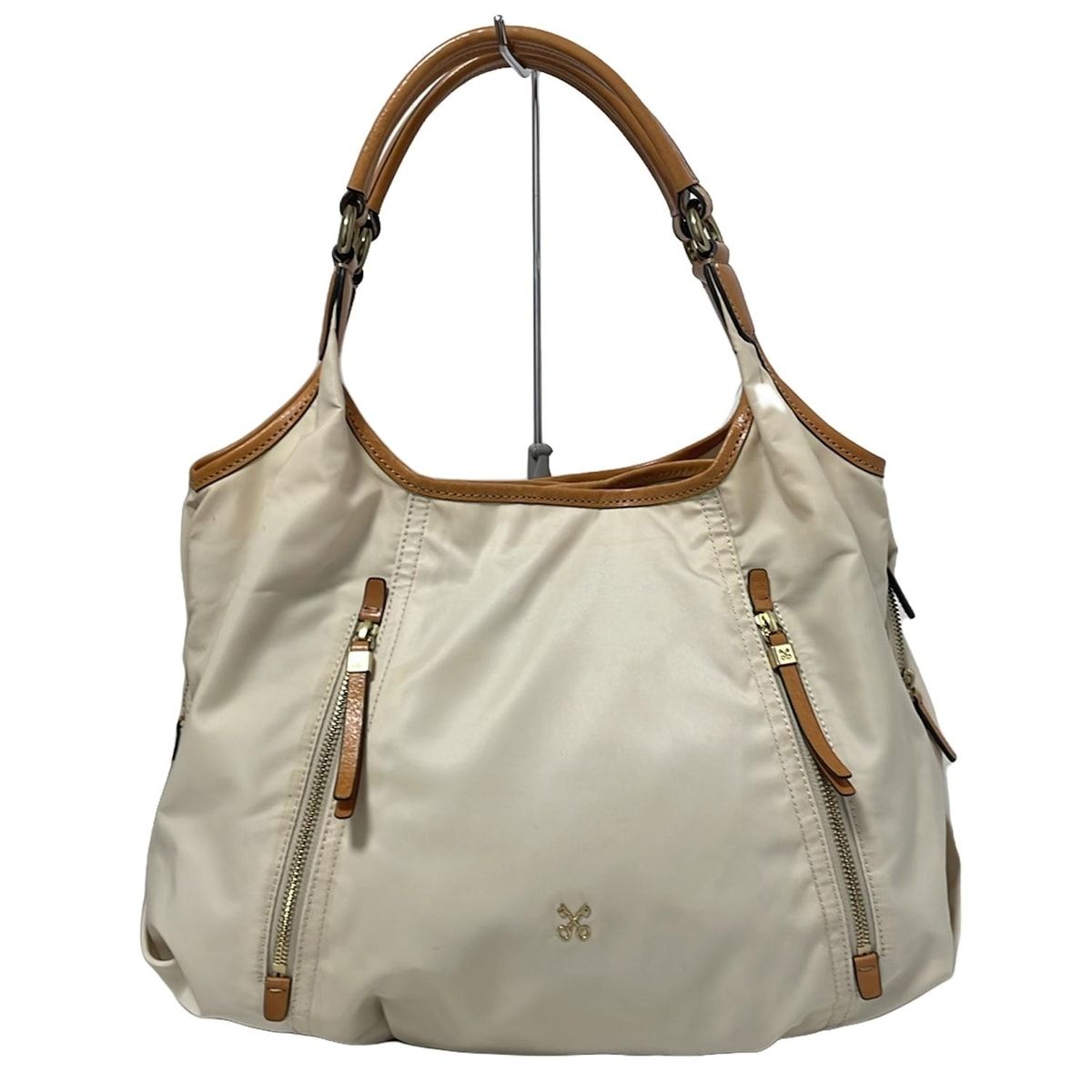 本革☆SAZABY(サザビー)A4対応☆5ポケット☆2WAYトートバッグ　グレージュ SAZABY サザビー トートバッグ ビジネスバッグ ブリーフ